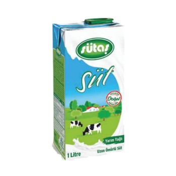 Süt Yarım Yağlı 1 Lt