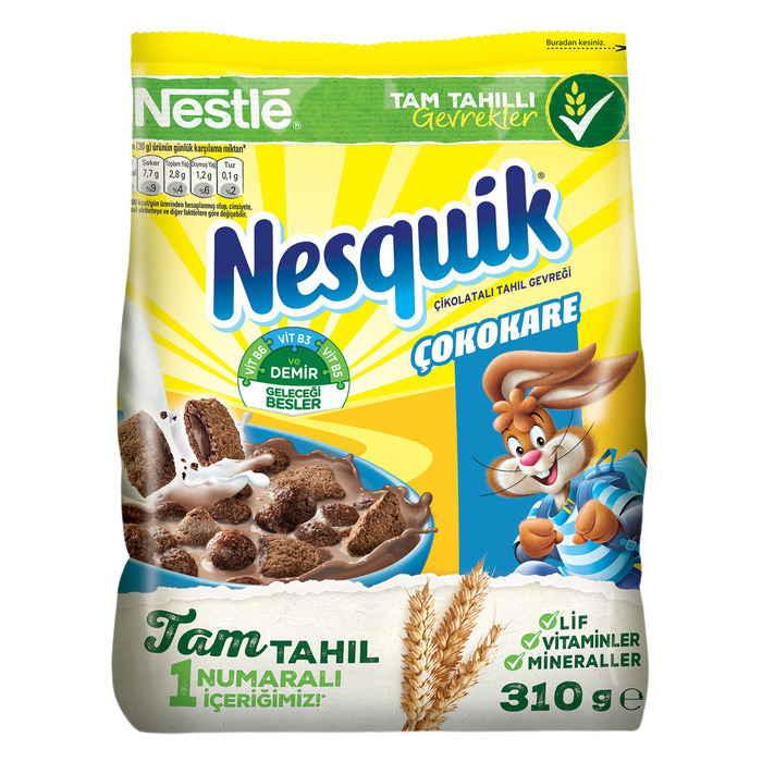 Nesquik Çikolatalı Gevrek Çokokare 310 Gr