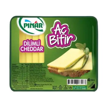 Cheddar Aç Bitir Dilimli 60 Gr