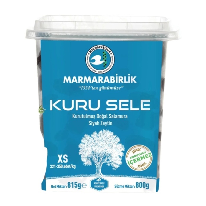 Zeytin Kuru Sele Siyah 800 Gr