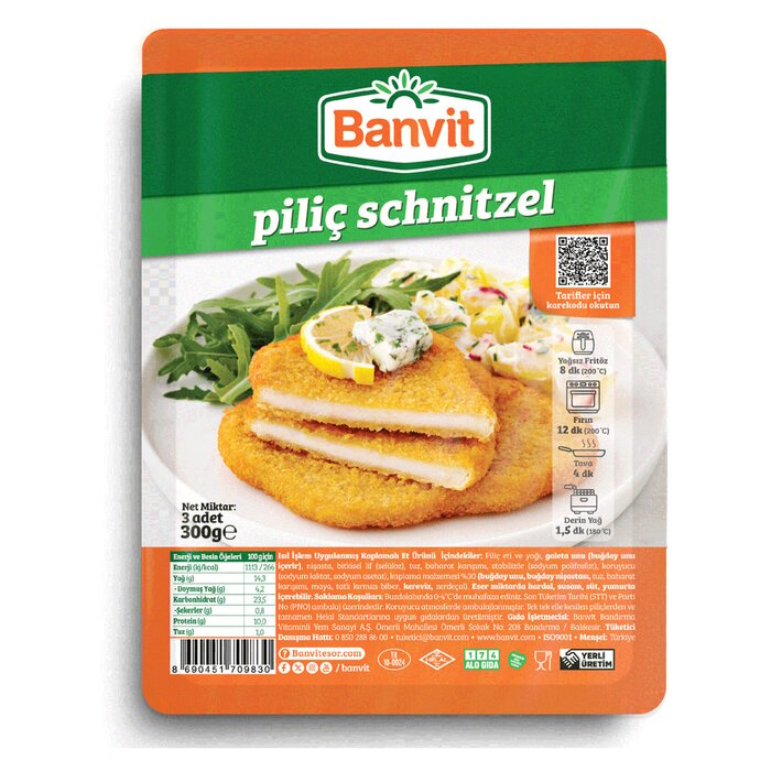 Piliç Schnitzel 300 Gr
