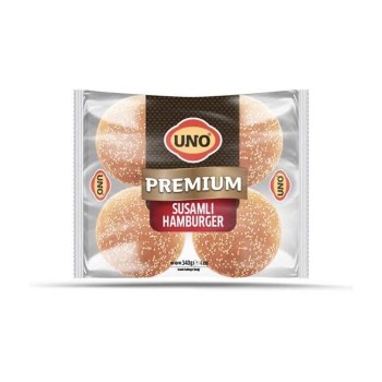Hamburger Ekmeği Premium Susamlı 510 Gr 4'lü