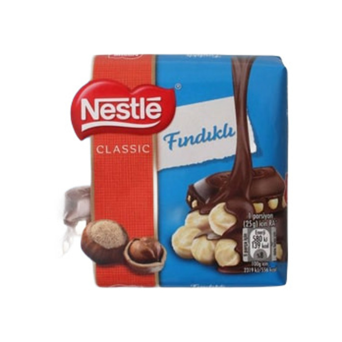 Çikolata Classic Kare Fındıklı 60 Gr