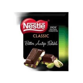 Classic Bitter Fıstıklı Kare Çikolata 60 gr