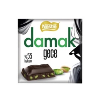 Çikolata Gece Antep Fıstıklı Bitter 60 Gr