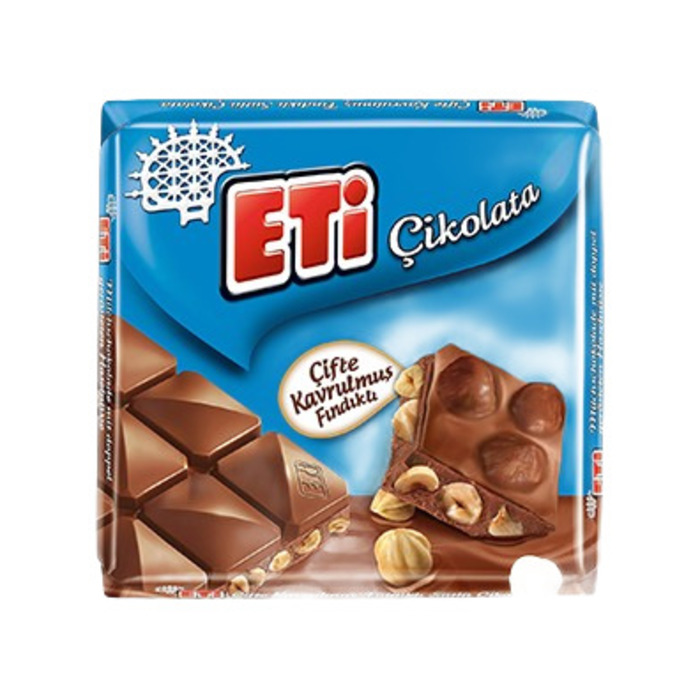 Çikolata Çıite Kavrulmuş Fındıklı Sütlü Kare 70 Gr