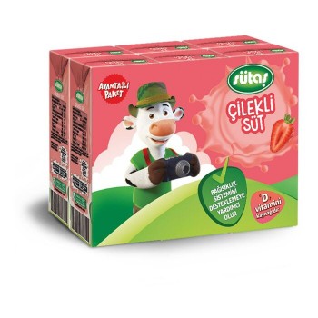 Süt Çilekli 6x180 Ml
