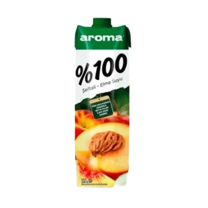 %100 Şeftali Elma Suyu 1 Lt