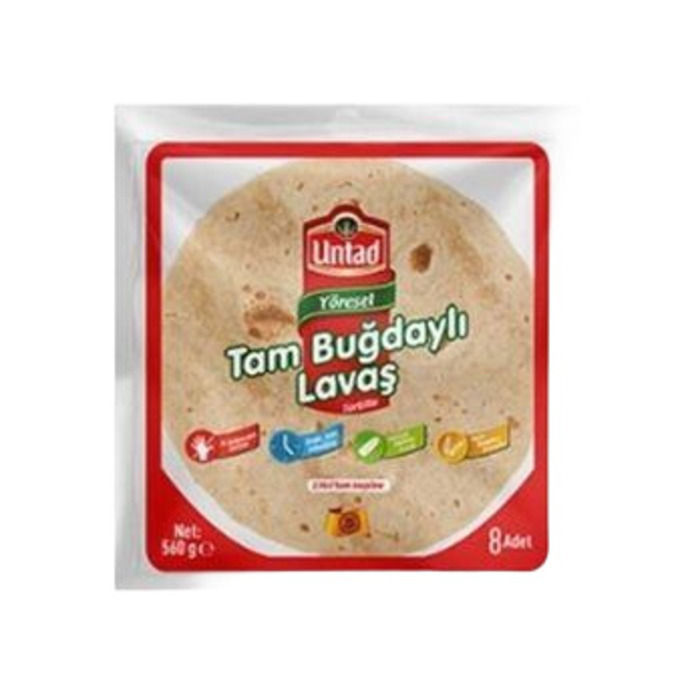Premium Tam Buğday Unlu Lavaş 8 Adet