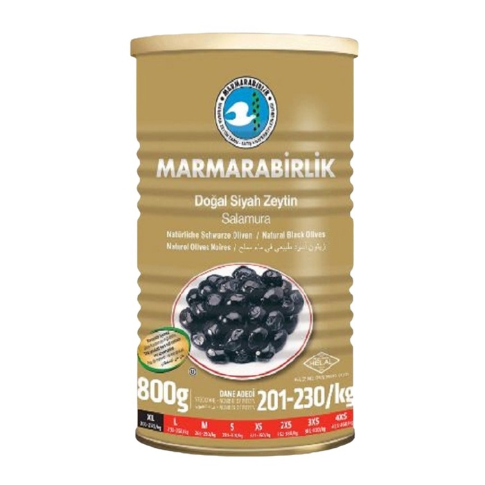Doğal Siyah Salamura Zeytin Mega 800 Gr