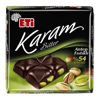 Çikolata Karam Bitter Fıstıklı 60 Gr