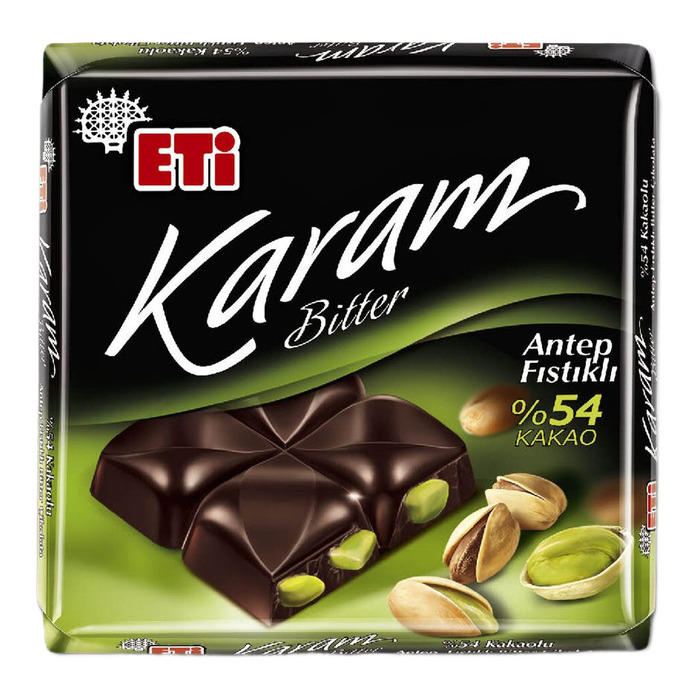 Çikolata Karam Bitter Fıstıklı 60 Gr