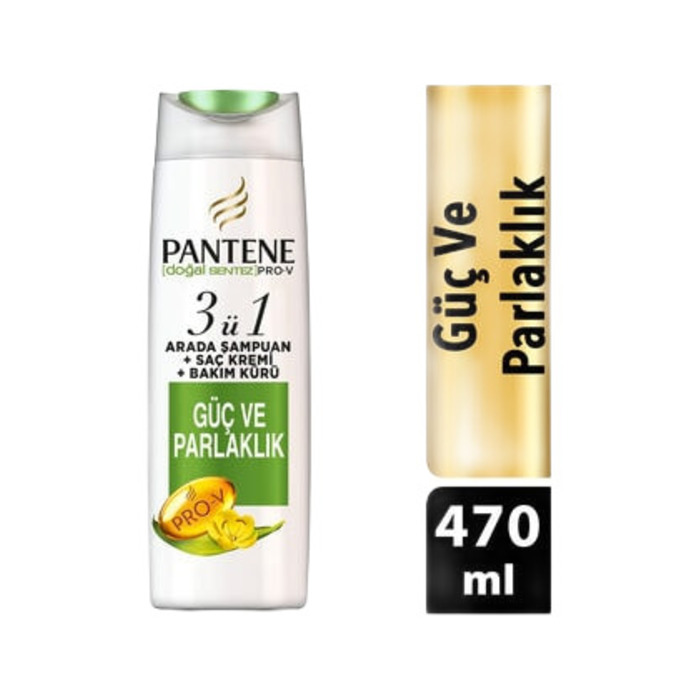 3'ü 1 Arada Şampuan Ve Saç Bakım Kremi Doğal Sentez Güç Ve Parlaklık 470 ml