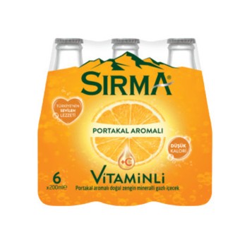 Maden Suyu C Vitaminli Portakal Aromalı 6x200 Ml