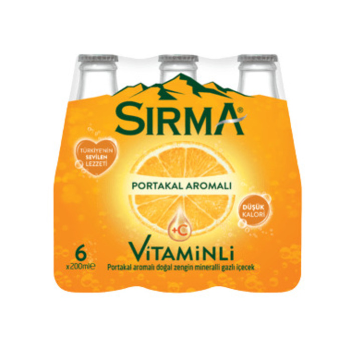 Maden Suyu C Vitaminli Portakal Aromalı 6x200 Ml