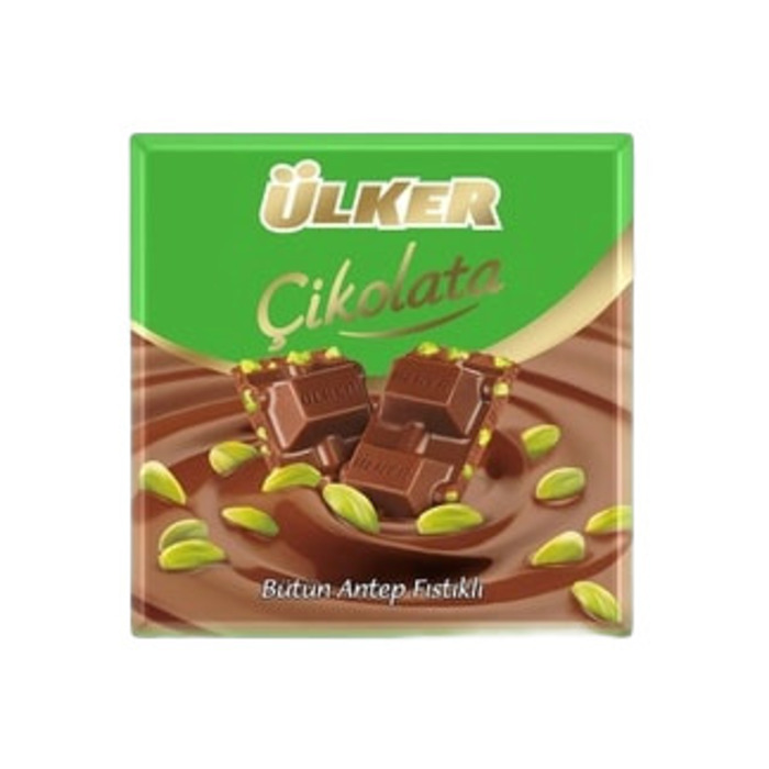 Antep Fıstıklı Sütlü Kare Çikolata 65 Gr