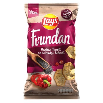 Fırından Haşhaş Taneli Ve Biberli Patates Çerezi Süper Boy 96 Gr