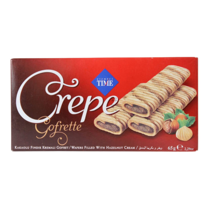 Crepe Kakaolu Fındık Kremalı Gofret 65 Gr