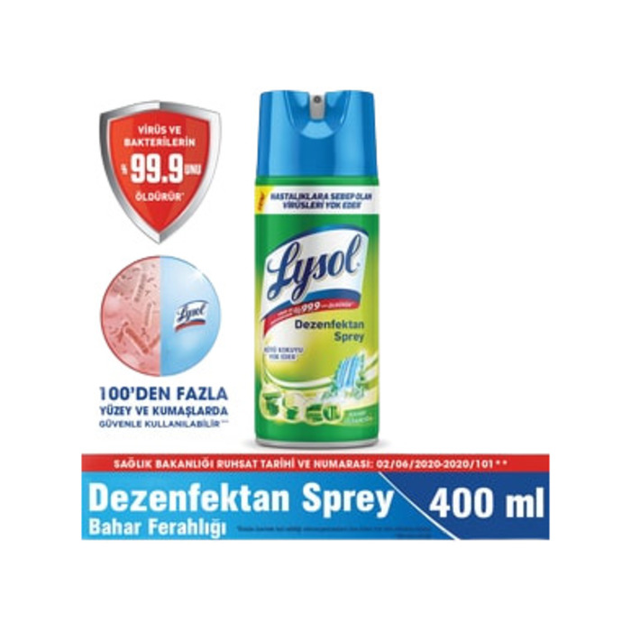 Dezenfektan Sprey Bahar Ferahlığı 400 Ml
