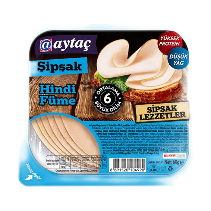 Salam Şipşak Hindi Füme 60 Gr