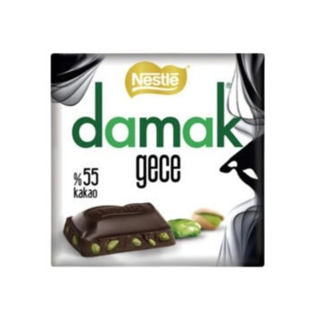 Çikolata Damak Gece Antep Fıstıklı Bitter 60 Gr