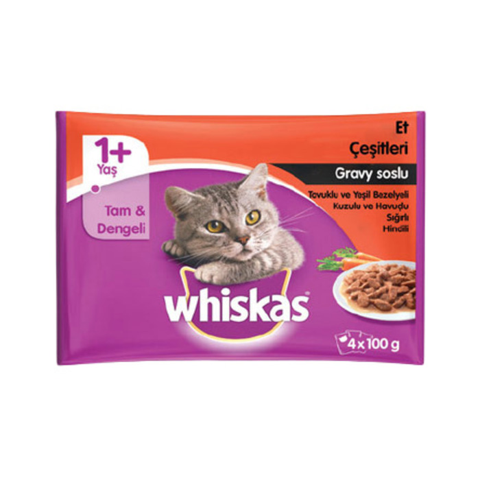 Mama Etli Karışık Kedi 4x100 Gr