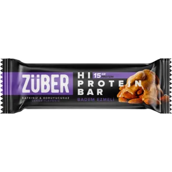 Züber Glutensiz Badem Ezmeli Protein Bar 45 Gr