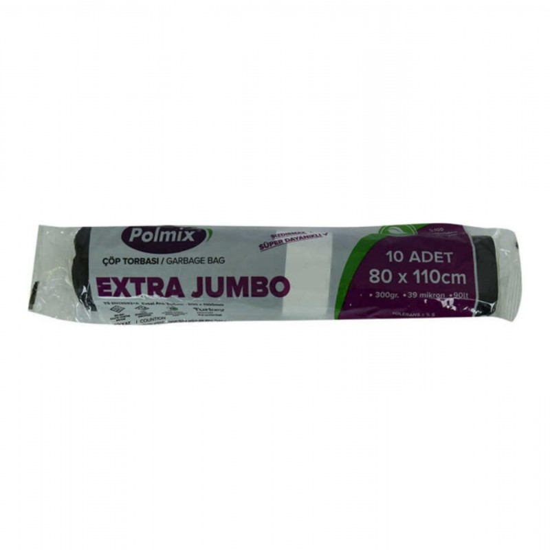 Polmix Ekstra Jumbo Çöp Poşeti 10'lu